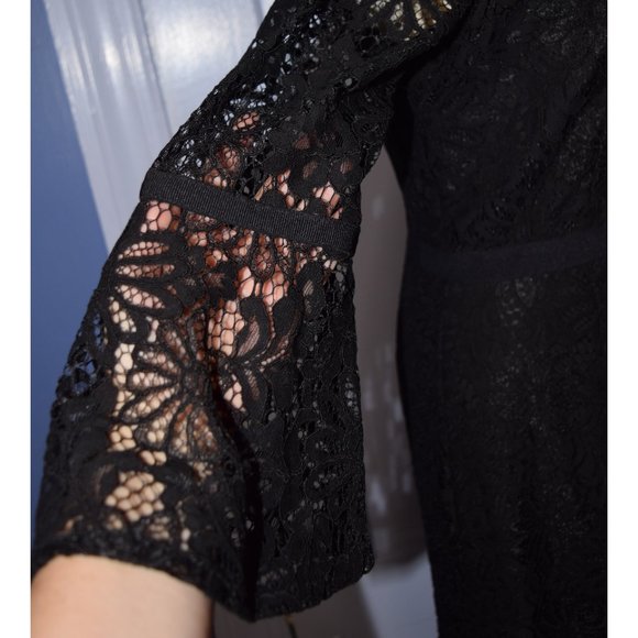 Nanette Lepore Black lace dress size 8 - Picture 7 of 9